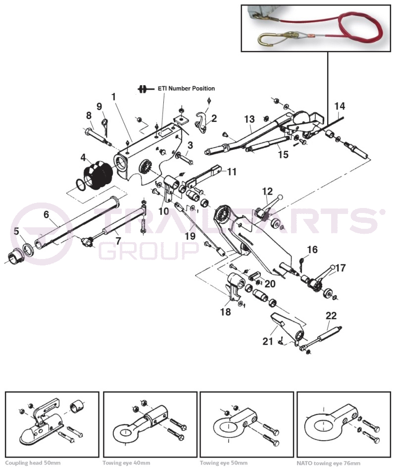 AL-KO Kober Height Adjustable Coupling Spares