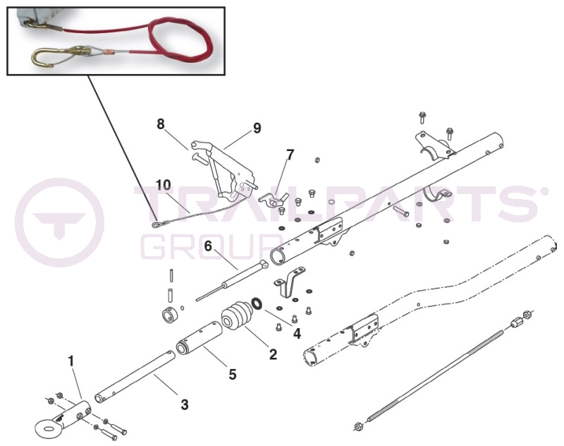 AL-KO Kober 120SR T-Pole Chassis Coupling Spares (for ETI 811378)