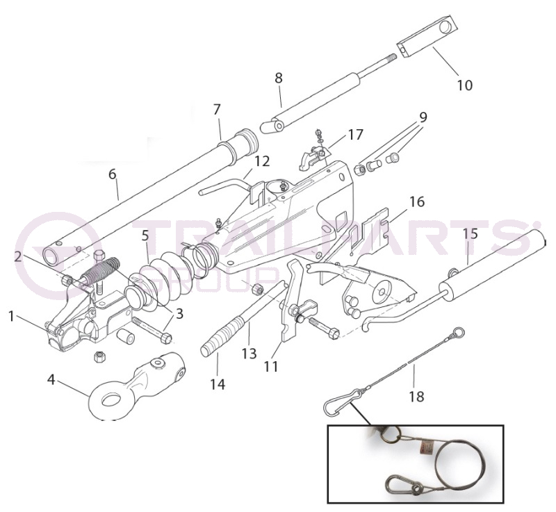 Bradley Doublelock HU3L Delta A-Frame Coupling Spares