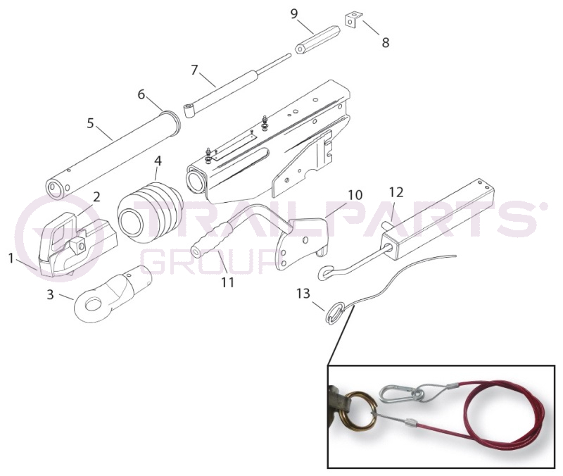 Indespension Triplelock V791 Square Tube Coupling Spares