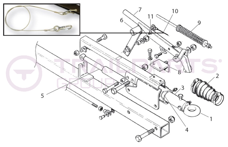 Meredith & Eyre 13CR 80mm Square Tube Coupling Spares